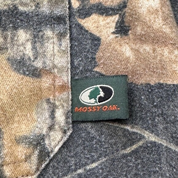 MOSSY OAK Heavy‎ Duty Camo Button-Down Shirt Mens Large Hunting Woodsman Sports - Picture 8 of 15